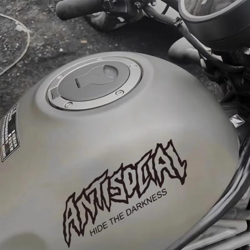 1PC ANTISOCIAL Motorcycle Stickers DIY Motorbike Fuel Tank Fairing Decoration Scooter Body Waterproof Vinyl Decals Universal