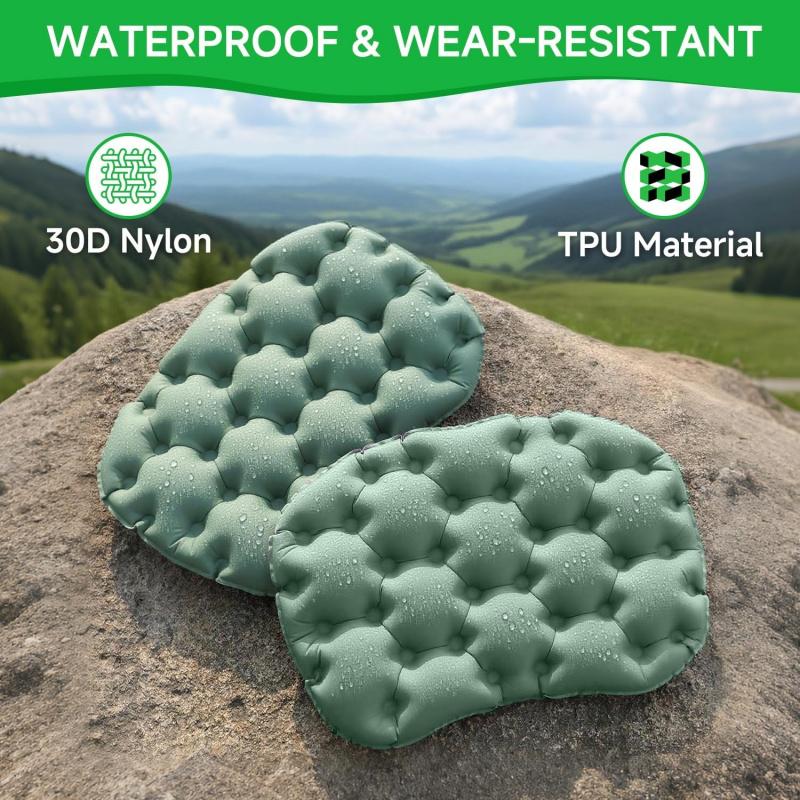Inflatable Seat Cushion With Pump Pressure Relief Air Pad For Airplane Stadium Travel Waterproof Portable Chair Mat For Sciatica