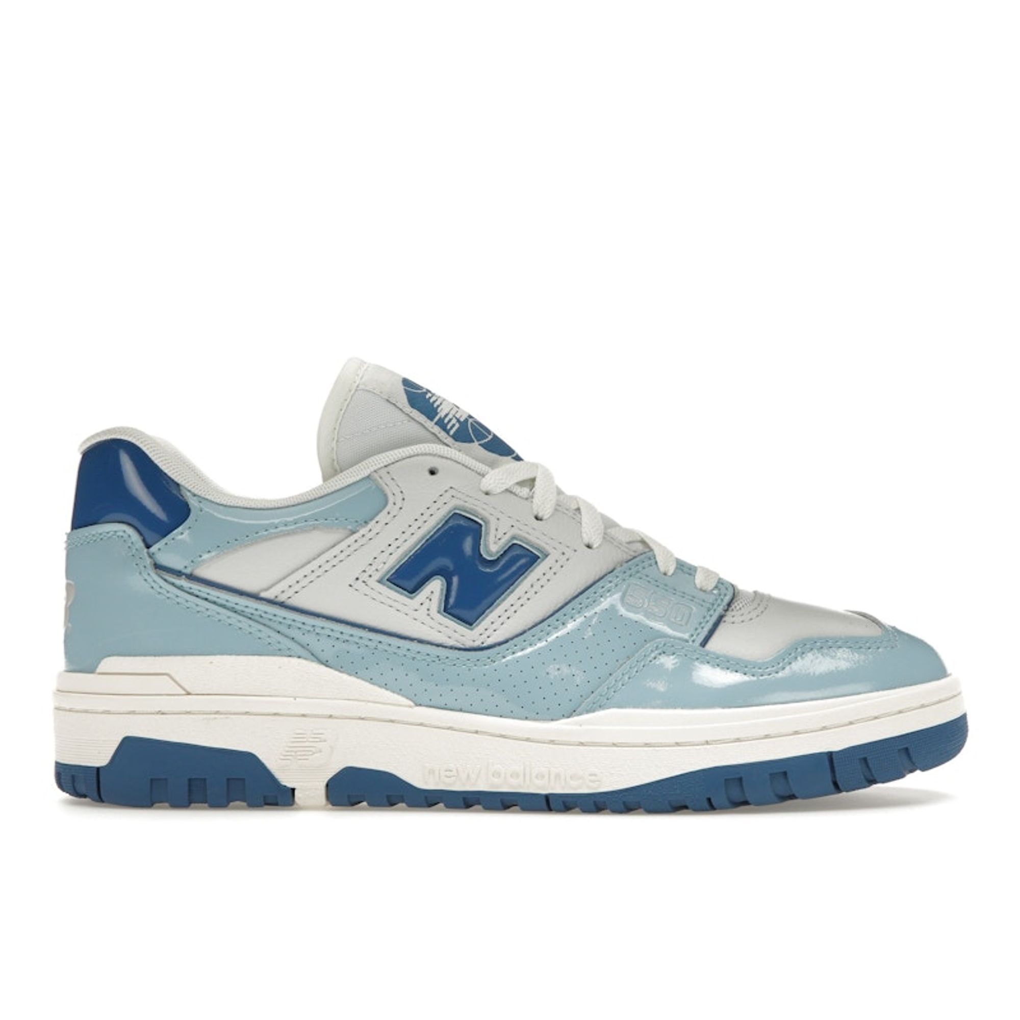 

New Balance 550 шт. в упаковке из лакированной кожи - хромированные синие мужские кроссовки Blue-Agate Sea-Salt BB550YKE 38