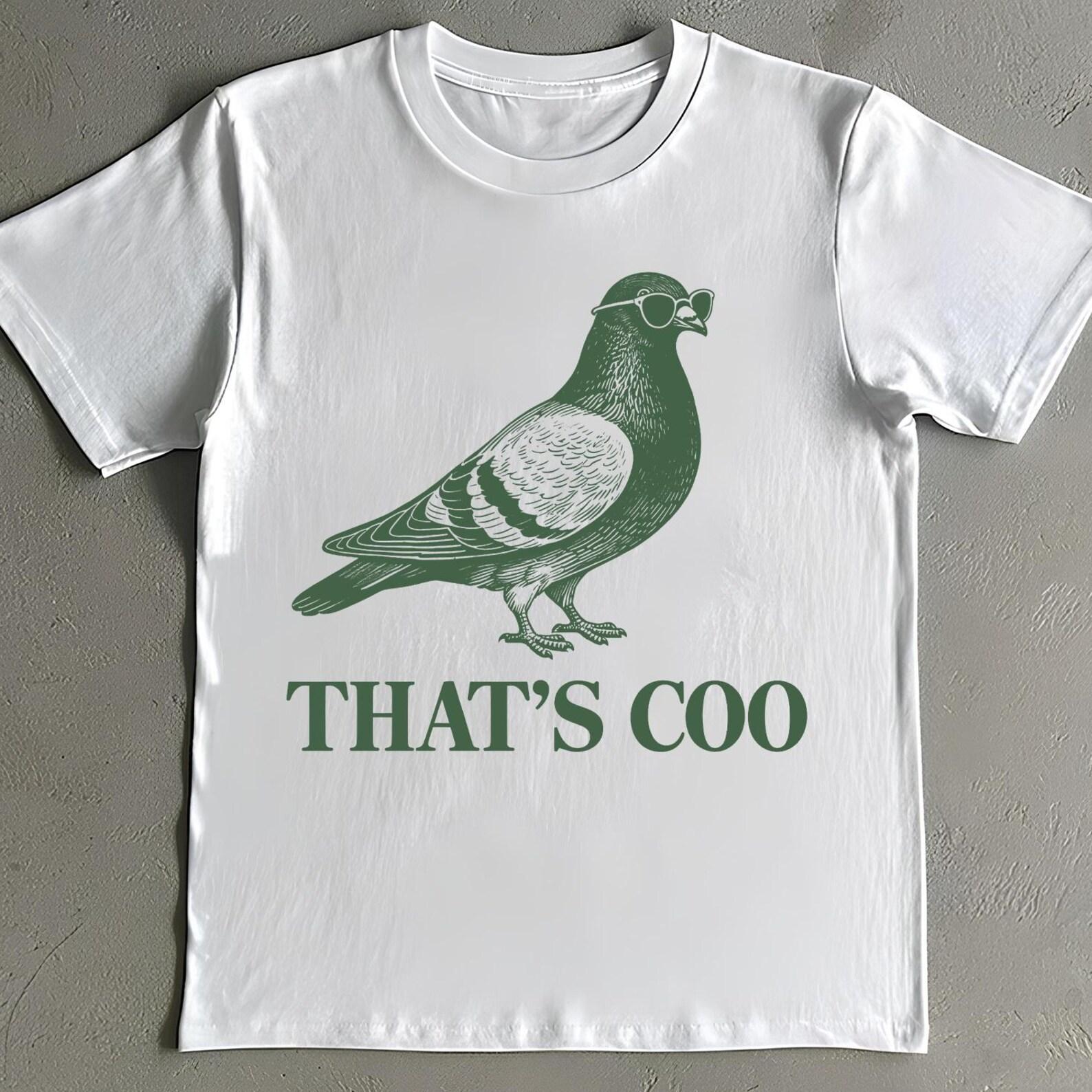 That s Coo Shirt - Funny Pigeon Wearing Sunglasses T-Shirt XL
