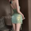 Sexy nightclub Hot Girl dress, feminine charm, backpack-butt revealing uniform, tempting, no-take off, erotic underwear 1066