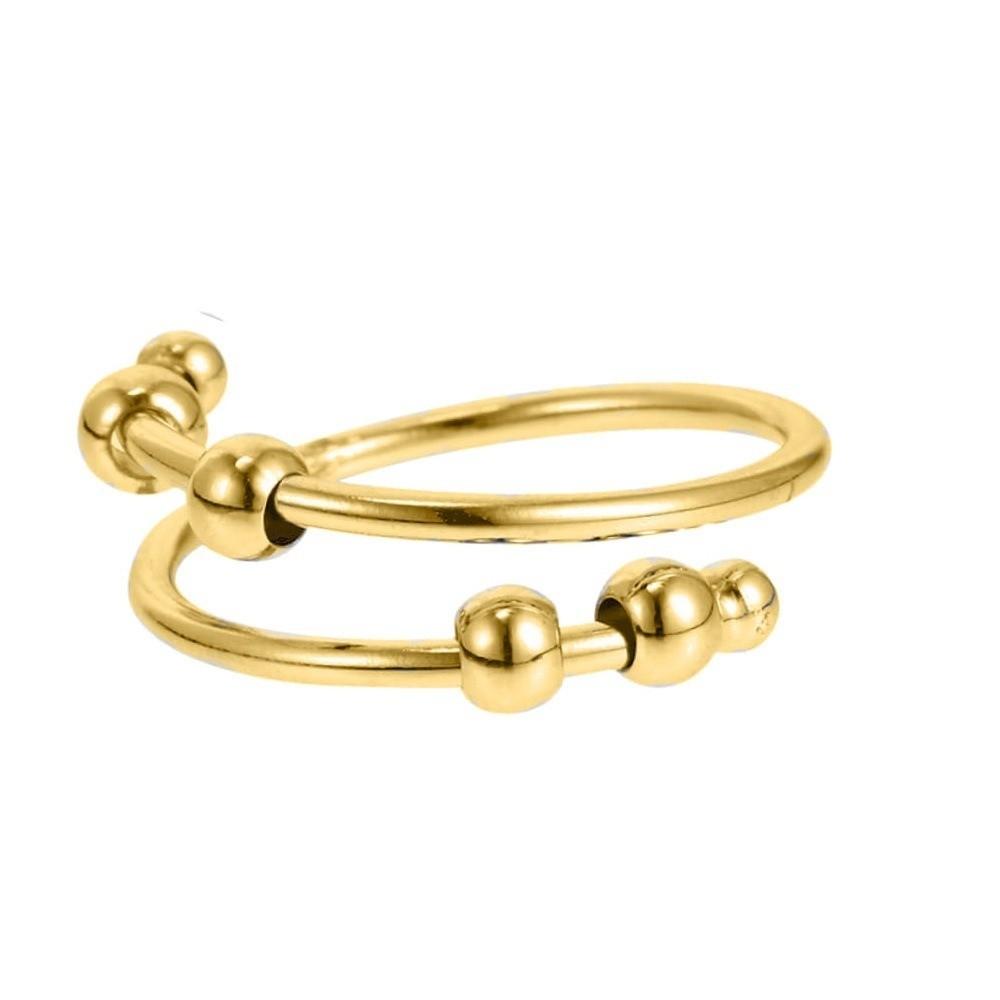 Rotating Freely Spinner Ring Open Design Adjustable Finger Ring Anti Stress Jewelry School