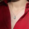 European American Fashion Moissanite Pendant Luxury Silver Choker Necklace for Women