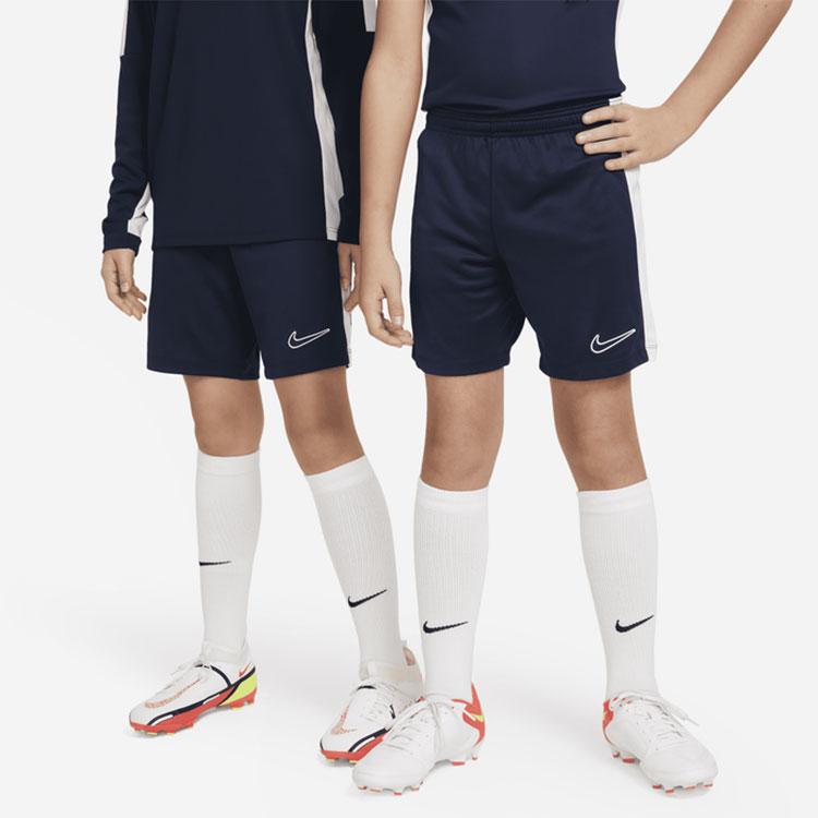 Nike Dri-FIT Academy 23 Printed Logo Mid-Rise Loose Kids Shorts Kids Shorts Obsidian DX5476-451