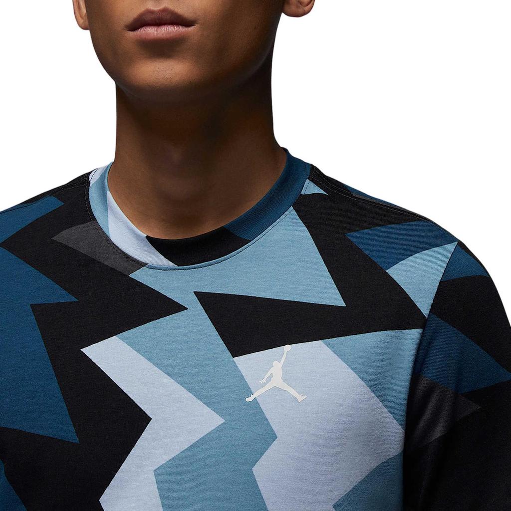 Jordan Camiseta Casual de Manga Corta Estampada con Cuello Redondo para Hombre Tops Florales FB7356-425