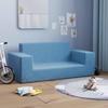 Vidaxl 2-Os. Sofa For Children, Blue, Soft Plush