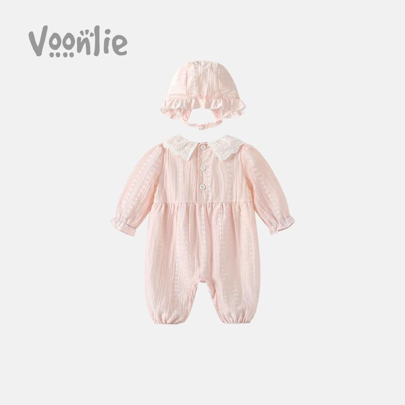 Fanlie Baby Girl's Floral Long-Sleeve Romper