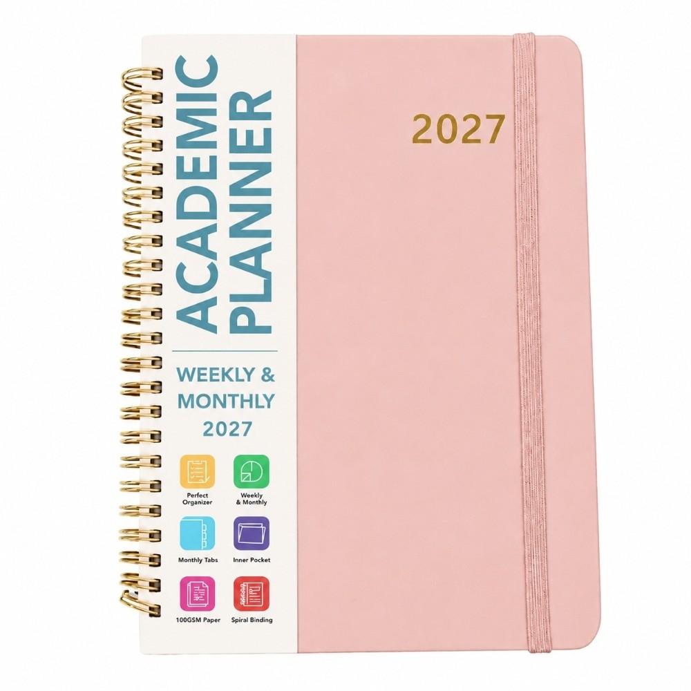 A5 A5 Size Yearly Planner Coil Binding Coil Notebook Weekly Monthly Agenda Business Planning