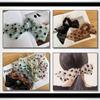 WHITE FANG Scrunchie Hair Tie with Polka Dot Stylish and Cute Hair Accessory for ZA073 Pattern, Women, (04 White)