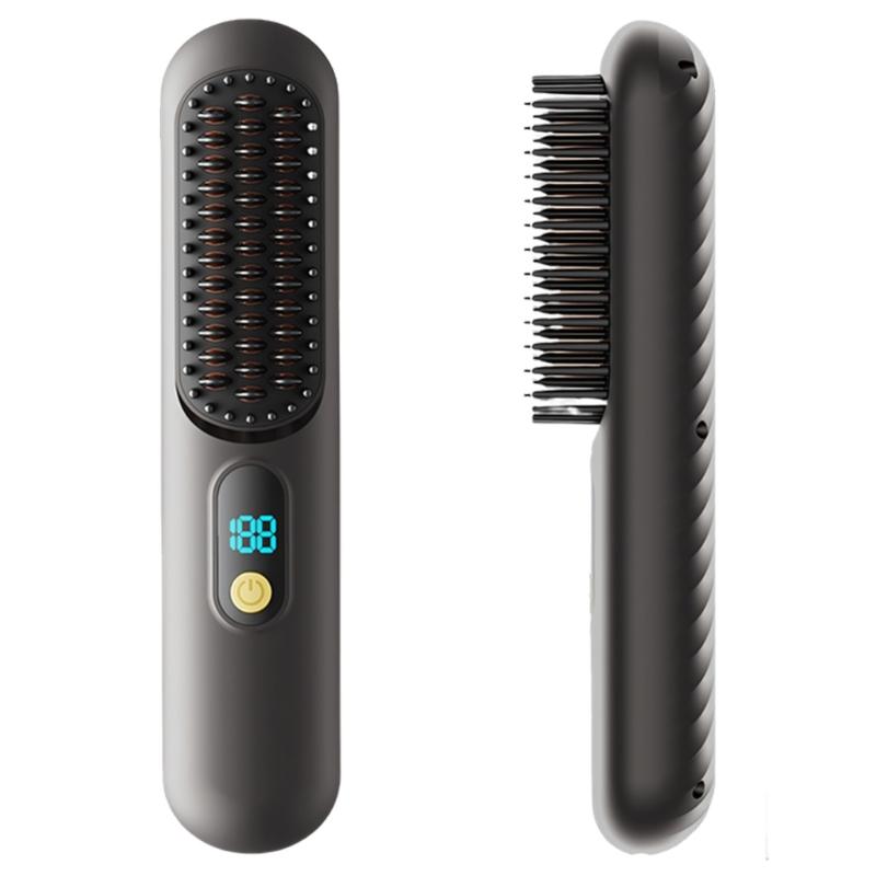 Ionic Charging Hair Styling Comb With Fast Heat Up ABS Materials Anti Burn Shield For Home And Travel Use