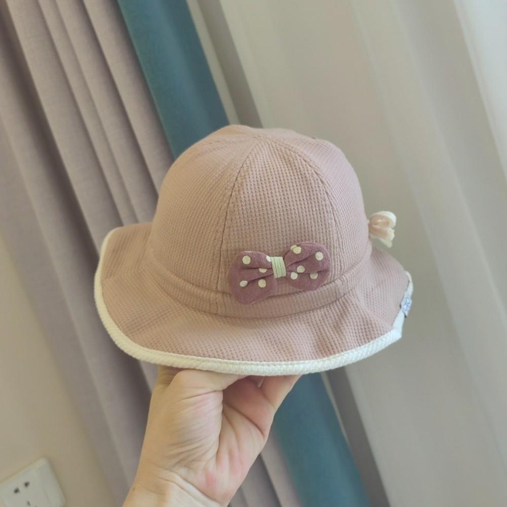 Ruffle Bows Fisherman Hat Breathable Baby Sun Visor Hat Fashion Baby Bucket Hat  Outdoor