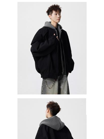 Men's American Hipster Two-Piece Cotton-Padded Jacket: Winter Hooded Streetwear Coat