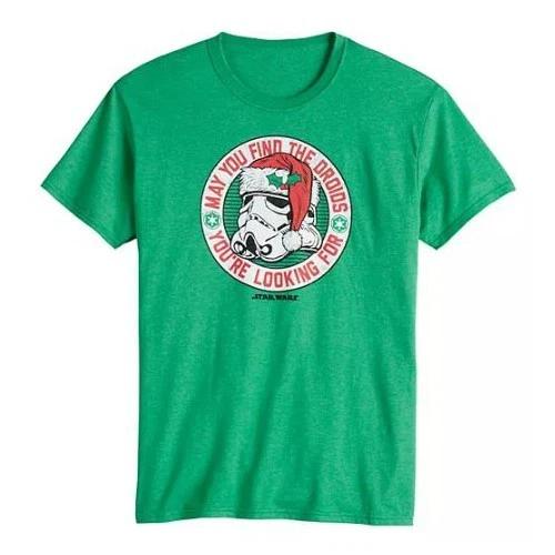 Men s Star Wars Storm Trooper Santa T-Shirt Find The Droids - Size Small M