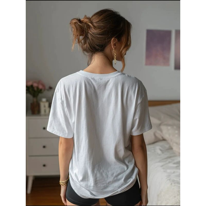 New Printed T-shirt Western Style New Fashion Casual Loose Print Short sleeve Cotton T-shirt Top