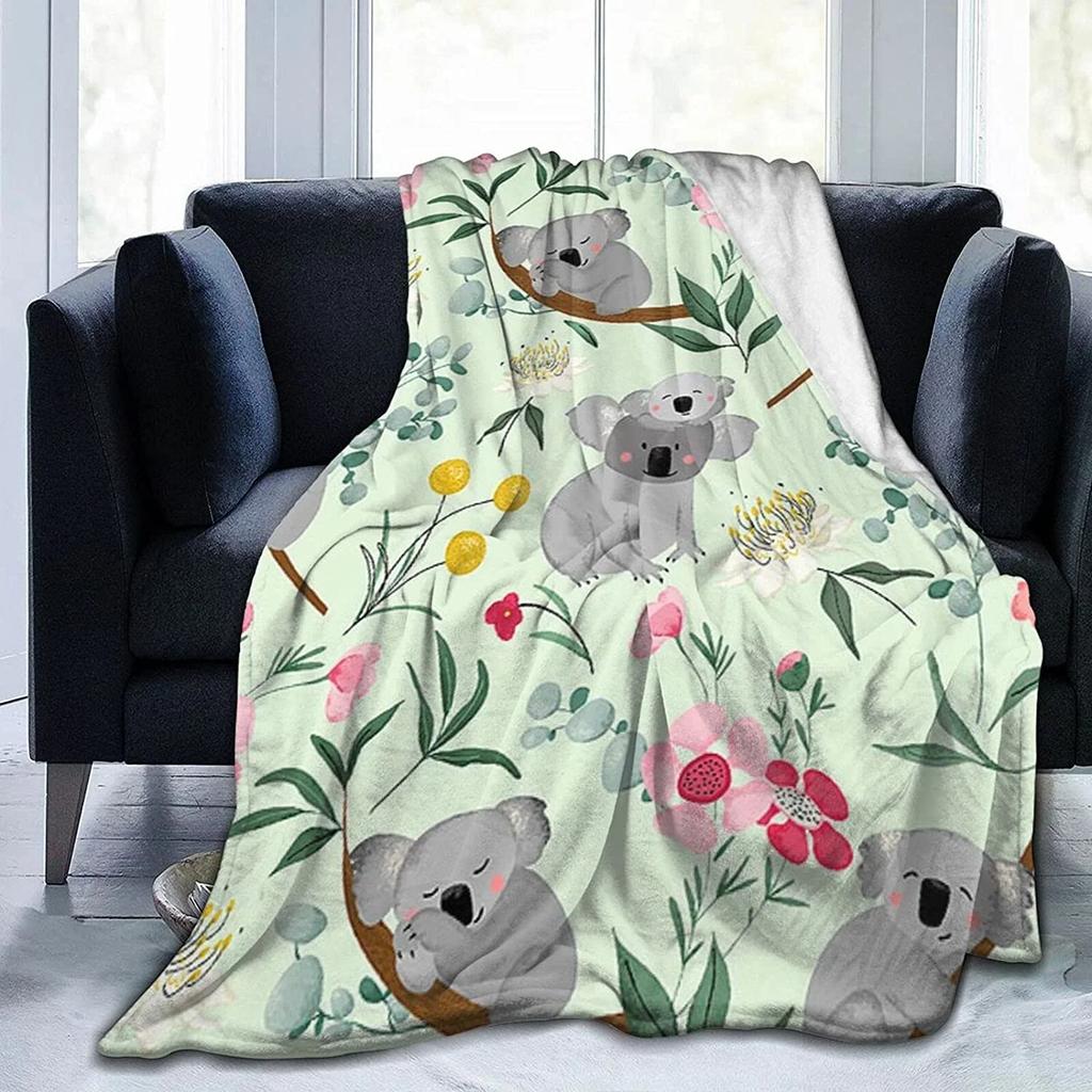 Śliczny Koala różowe serce motyw flanelowy kocyk dla dzieci mężczyźni kobiety miękkie ciepłe koce i narzuty na kanapę podróż Camping