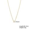 Dainty Recyclay Stainless Steel Gold Plated Necklace Colorful 12 Birthstone Necklace Zircon Stainless Steel Waterproof for Women