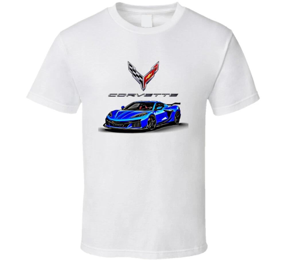C8 New Vette 2023 Blue Muscle Sports Car Mid Engine Gift T Shirt S
