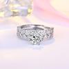 Lindon Klassischer Zirkonring aus Kupferlegierung, Damenschmuck, Hochzeitsversprechen, Partygeschenk
