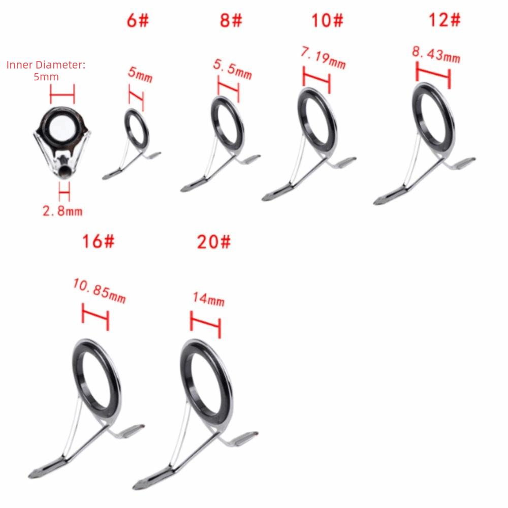 High Quality Stainless Steel Casting Fishing Rod Guide Ceramic DIY Fishing Pole Ring Stainless Steel Frame Fishing Accessories