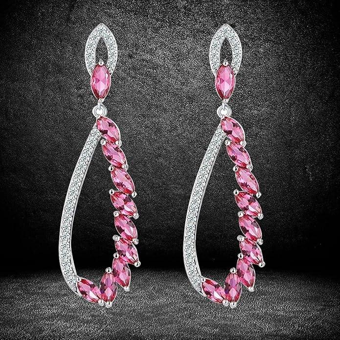 

Jewellery Celebrity Inspired Crystal Studded Dangler Earings Earrings for Girls and Women Onesize