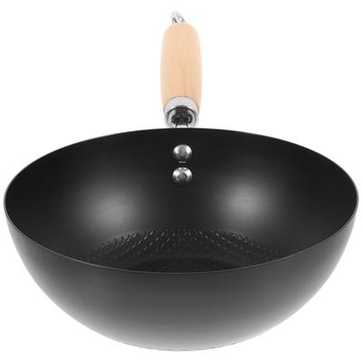 Wokpfanne mit flachem Boden, zum Kochen für Herde, Gaskochgeschirr, antihaftbeschichtete Bratpfannen für die Küche, Schmiedeeisenpfannen für den alltäglichen Haushalt