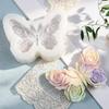 1pc Flower Relief Epoxy Resin Mold Butterfly-Shaped Soap Making Mold Aroma Candle Plaster