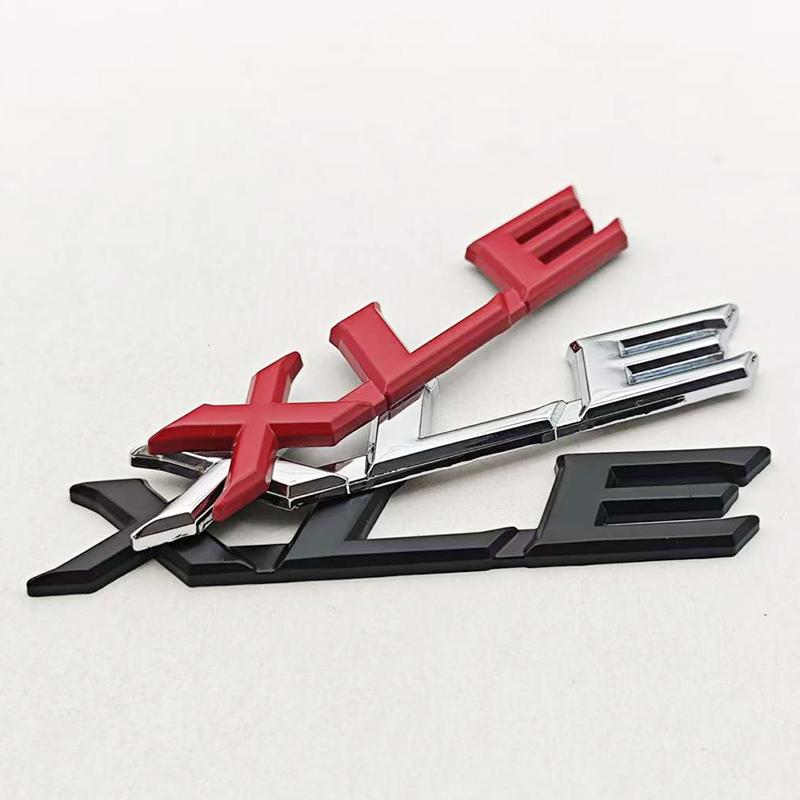 3D Metal Badge Car Letters Rear Trunk Logo XLE Sticker Emblem for Toyota Highlander Corolla Sienna Camry RAV4 XLE Accessories