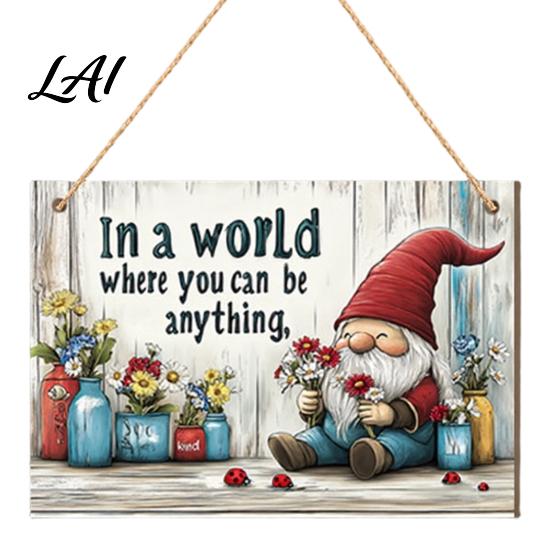 Christmas Party Atmosphere Decor 2D Wooden Door Hanger Ornaments Santa Snowman Reindeer Welcome Wall Cute Elk Holiday Ornaments Sign Rustic