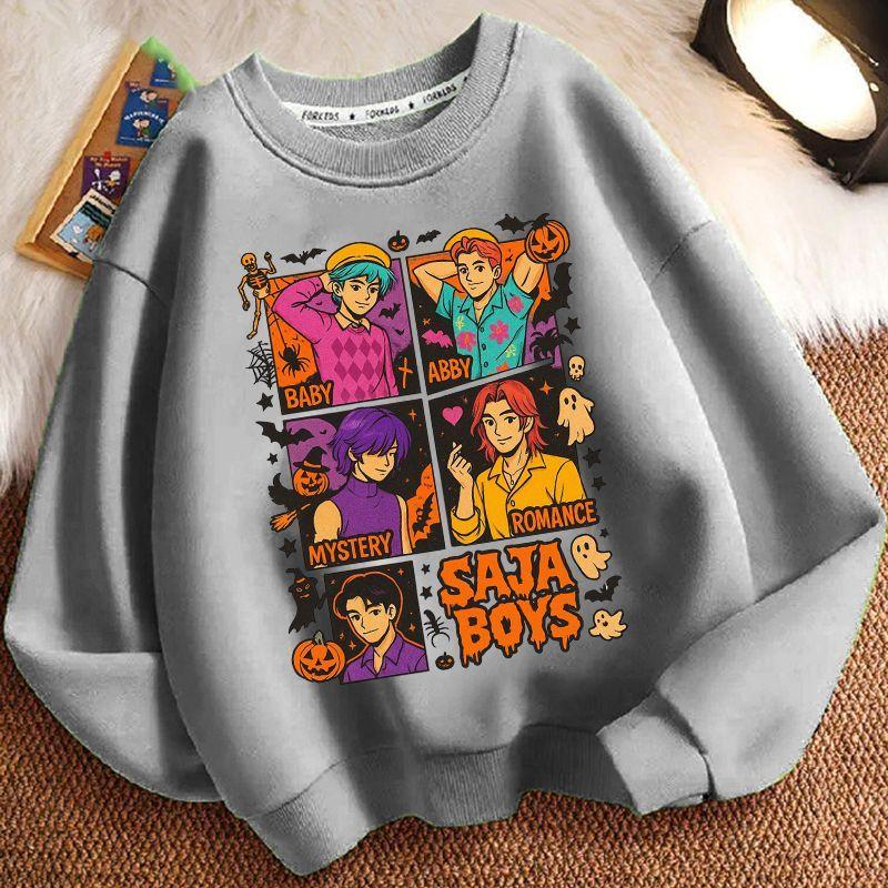 Children's Witch Hunt Team Hoodies, Spring and Autumn Boys' and Girls' Casual Long-sleeved Hoodies
