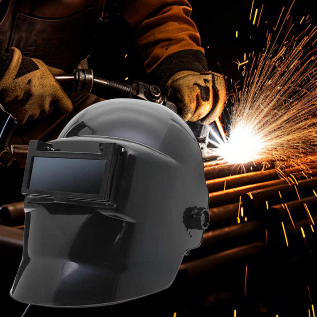 Welder Helmet TIG Welding Helmet TIG Arc Headgear With Double Glass Heat Protection Cover For Machine Repair Metal Cutting