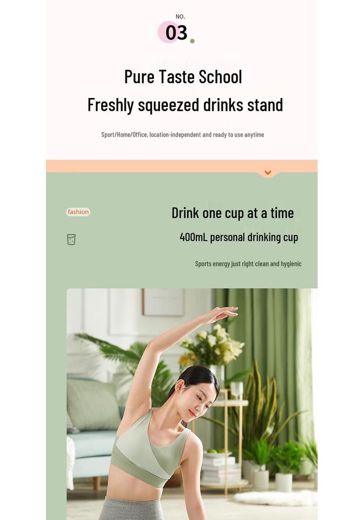Portable USB Rechargeable Mini Juicer Cup for Home and Travel
