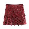 2026 Winter Women's European & American Style Sequin Miniskirt: Sexy Hip-Hugging Short Skirt