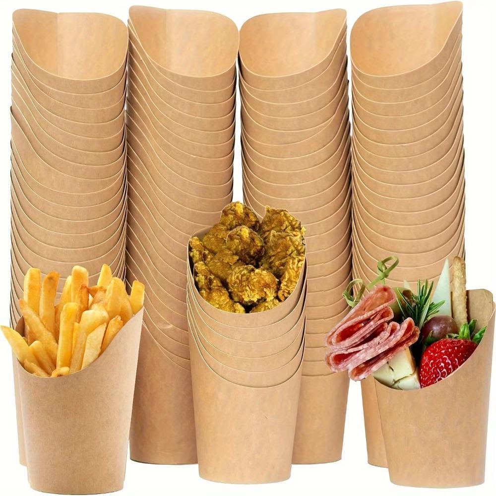 25pcs 14/16oz French Fries Holder Kraft Paper Potato Chips Box New French Fry Cup  Party Supplies