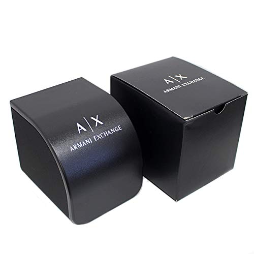 Úložná krabička na hodinky Armani Pair Unisex Chronograph Černá silikonová pryž AX1326AX1326 Hodinky [AX Exchange] Pánské Dámské [Položka]