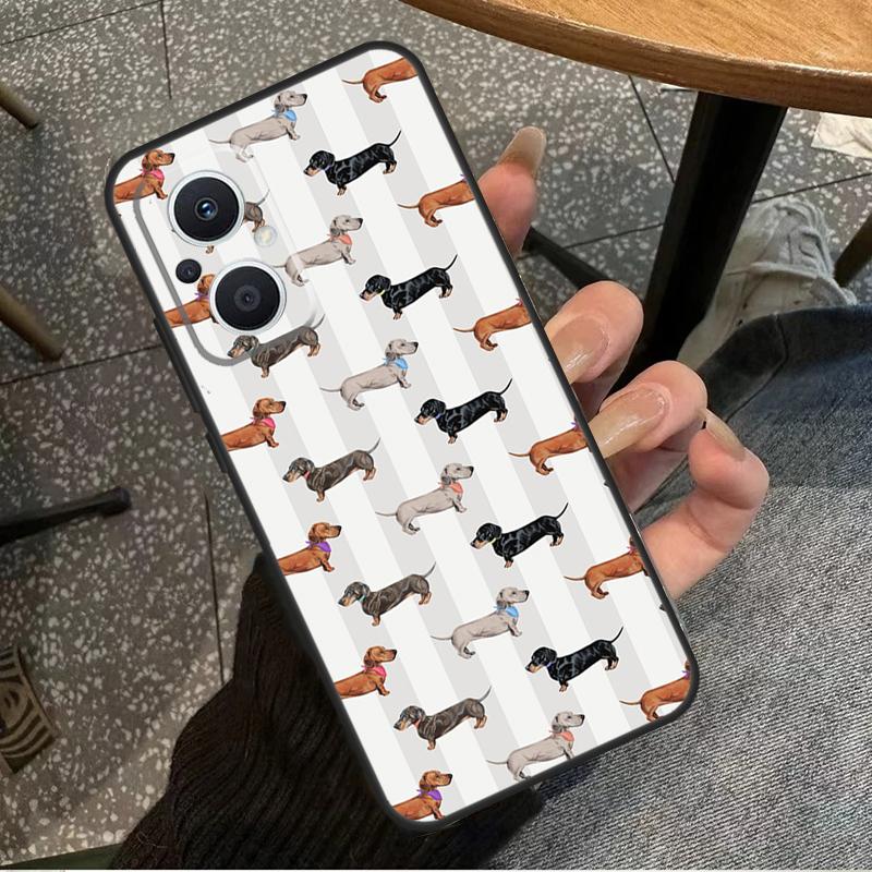 Süßer Dackel Hund Heiß für OPPO Reno 14F 13F 12F 11F 10 11 12 13 14 Pro 7 8 Lite 8T OPPO Find X5 X6 X8 X9 Pro Hülle