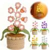 Lily of The Valley Lamp,Crochet Artificial Flowers with Night Lights,Cordless Table Lamp- Women Gift Ideas,Desk Home Decorations