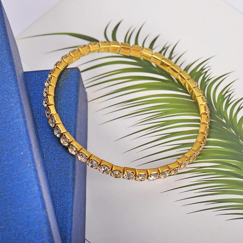 Fashion Personality Creative Ladies Alloy Diamond Pentagram Moon Piece Open Bracelet Bracelet