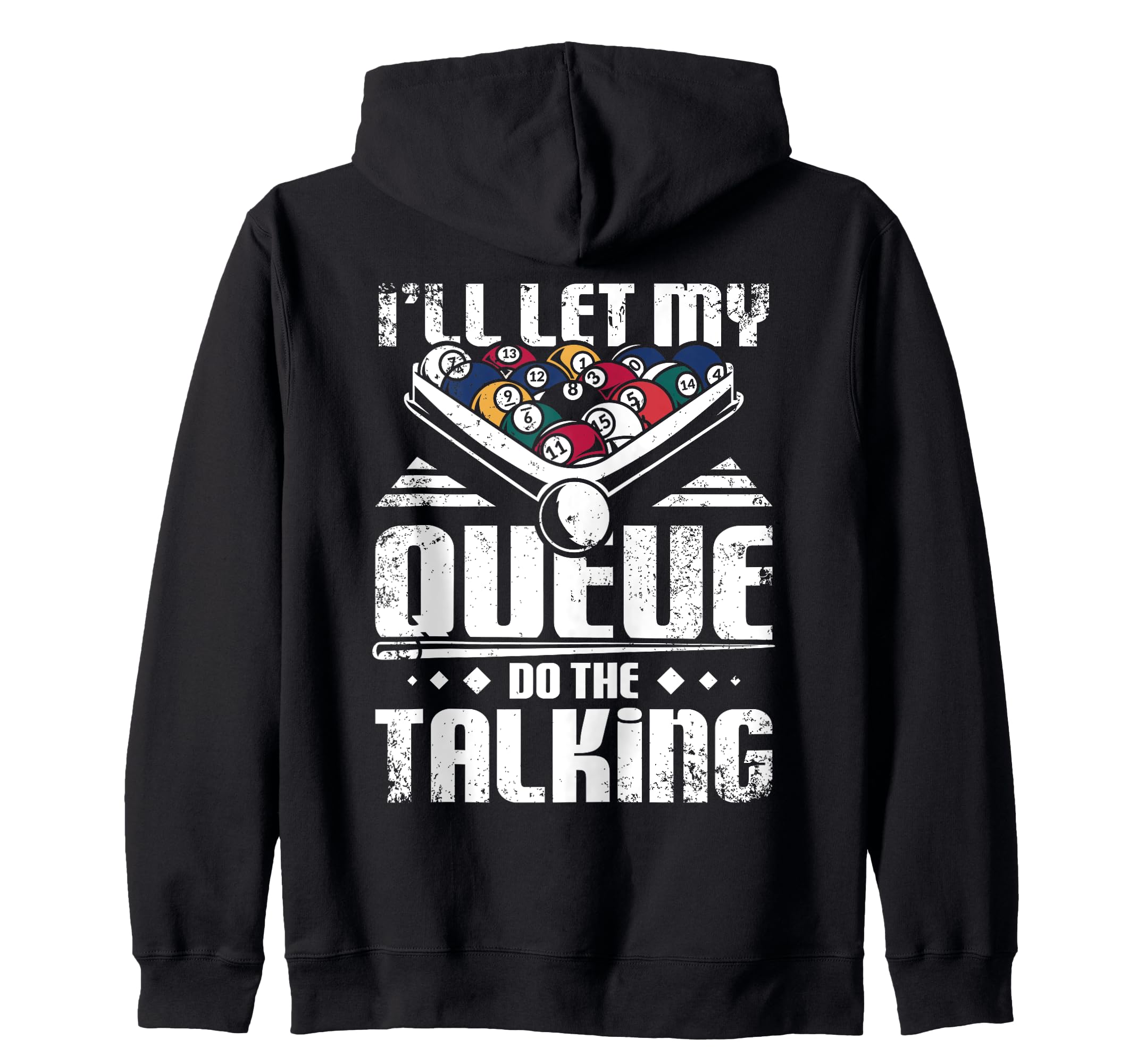 

I let billiards cue the story zip hoodie чорний