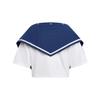Adidas Dance Box With Scarf Three Stripes Dance Series Navy Collar Pullover Casual Short Sleeve T-Shirt Women tops KZ4182