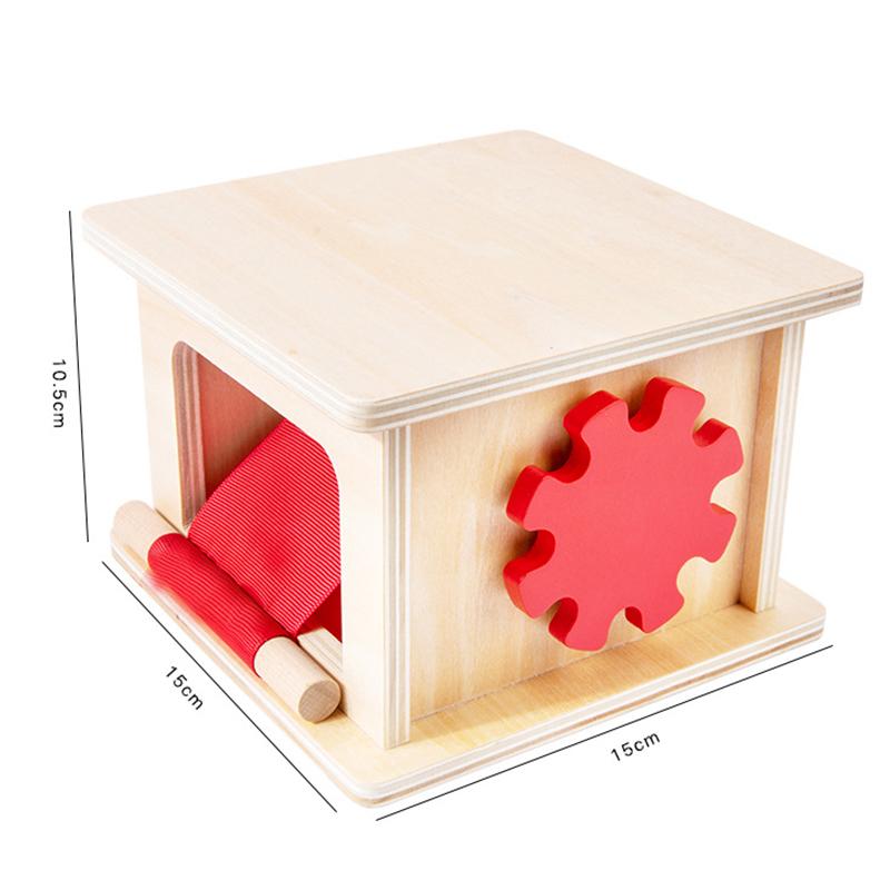 Kindergarten Montessori Wooden Toys Winder Object Permanence Box Coin Box Drawer Game Textile Drum Teaching Aids Sensory Toys