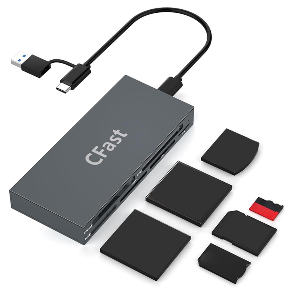 CFast Card Reader Read 6 Cards Simultaneously USB C CFast 2.0 Card Reader USB Card Reader for CFast/CF/MS/SD/TF/XD Card China Mainland