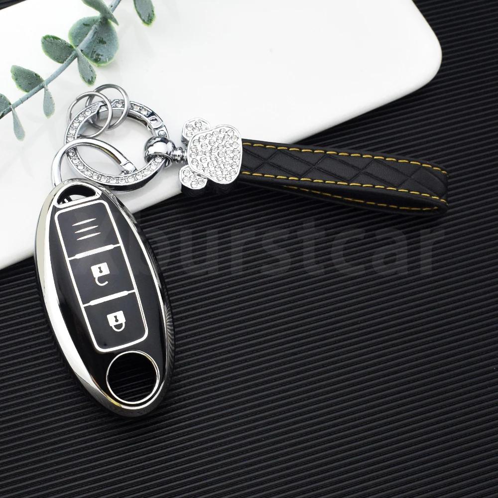 3 Tasten TPU Für Nissan Kicks Altima X-Trail Fuga Navara Leaf Note Sentra Murano Tiida Qashqai J11 J10 Micra Auto Schlüsselhülle Abdeckung