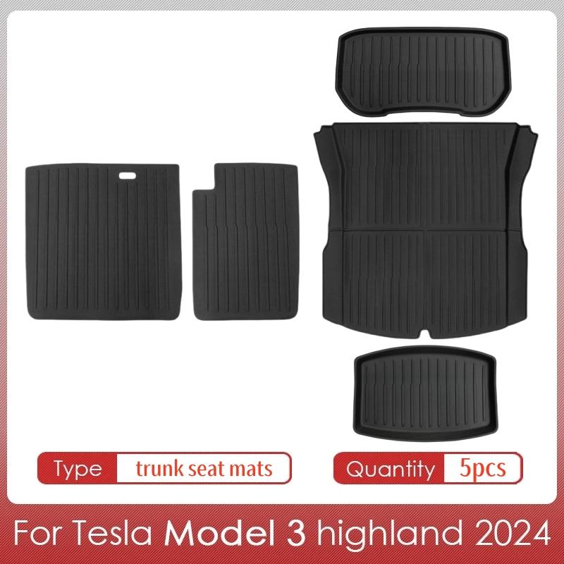 For Tesla Model 3 2025 Highland Floor Mats Cargo Liner Waterproof Anti-slip Trunk Mat TPE Pads Model 3 2025 Highland Accessories