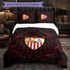 Sevilla FC Themed Bedding 3Pcs Duvet Cover Set Decorative Bed Linen For Teen Room Home Decoration