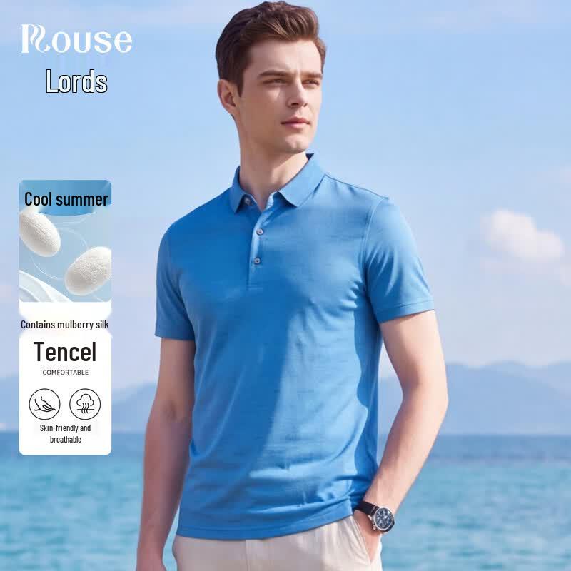 Men s Silk Blend Printed Short Sleeve T-Shirt 52