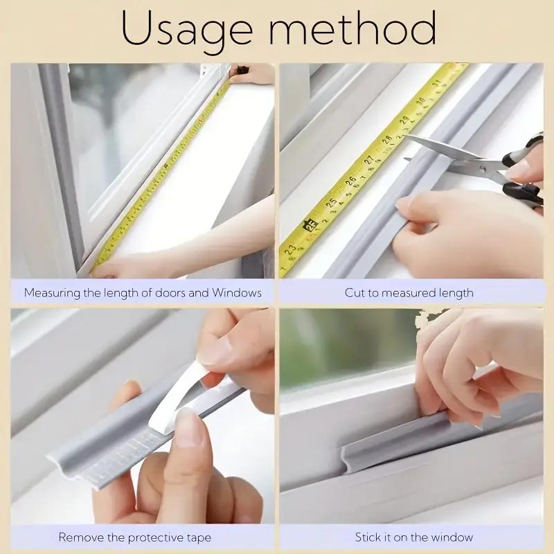 Self-Adhesive Weather Stripping for Windows & Doors - Windproof, Dustproof, Rain Barrier & Noise Reduction Sealant Tape