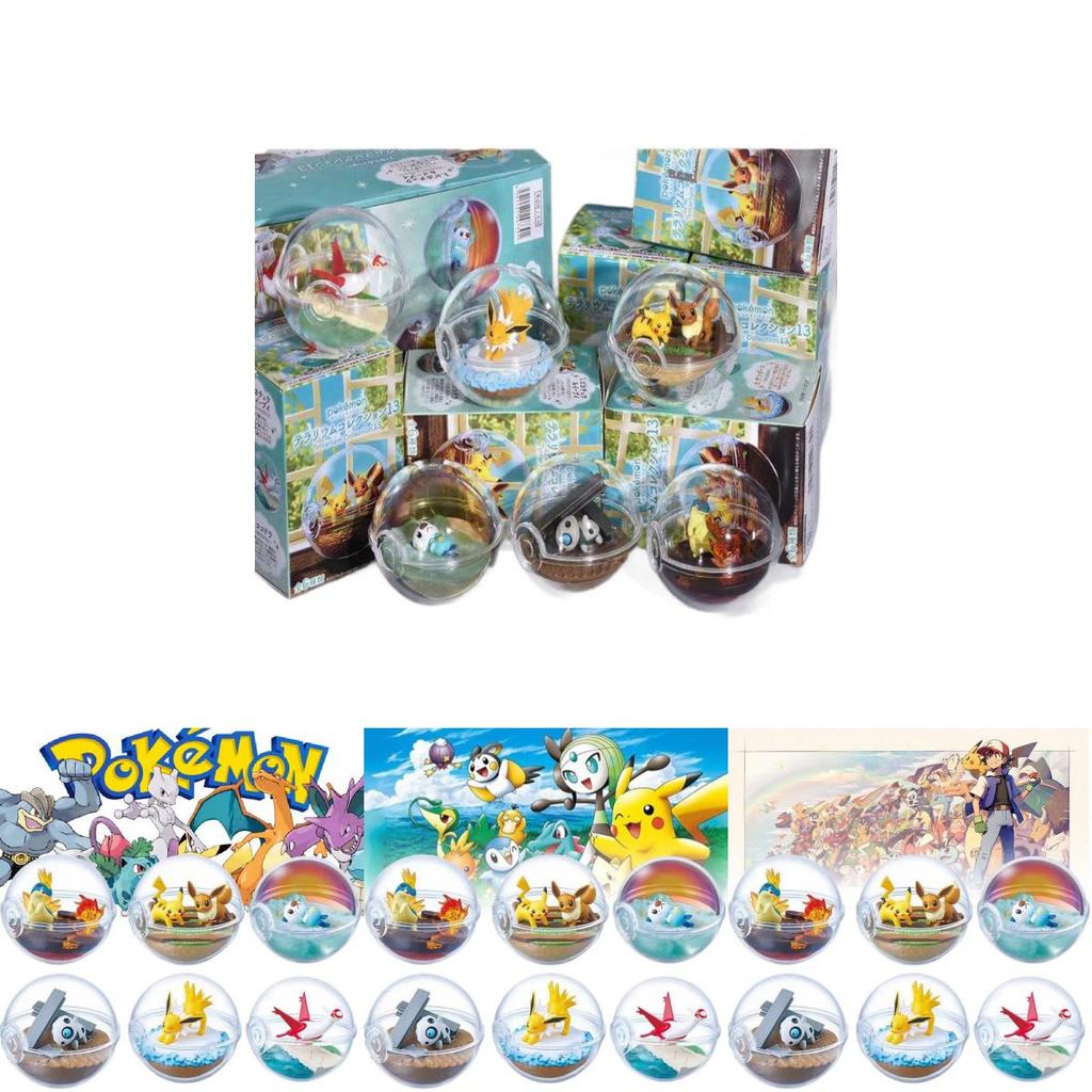 Charming Pokemon 6pcs Poke Ball Toy Doll Models For Unique Tabletop Decoration