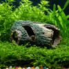 QX2E Fish Habitat Rock House Landscape Bark Art Craft Aquariums Cave Decorations