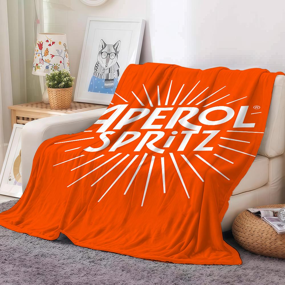 Aperol Spritz Flanelová deka Teplá a měkká Vhodná do ložnice Obývacího pokoje Rozkládací postele Kanceláře Cestování Kempování