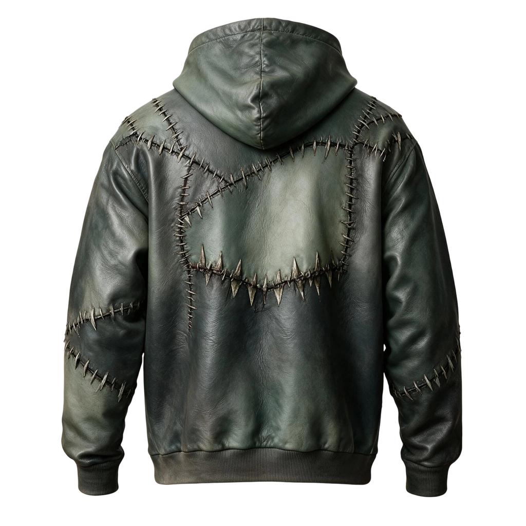 Męska bluza z kapturem na Halloween z nadrukiem i dużą kieszenią